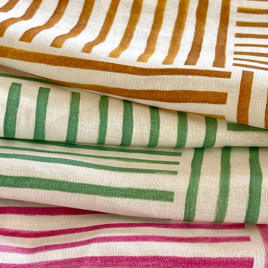 CROSS HATCH  STRIPE LINEN LIGHTWEIGHT