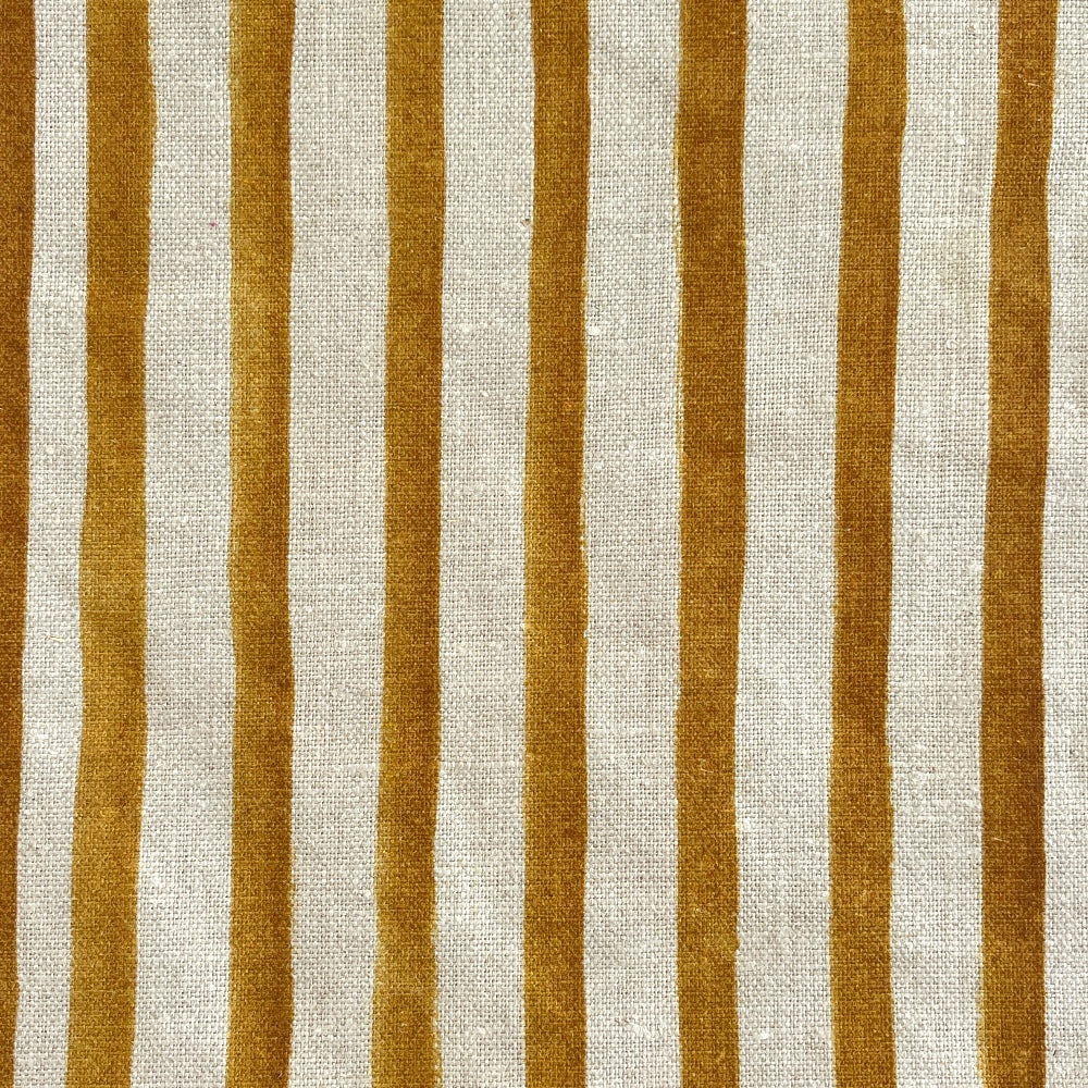 REGULAR STRIPE NATURAL LINEN HEAVYWEIGHT